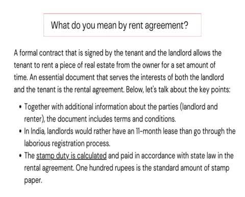 Difference Between lease And Rent Agreement