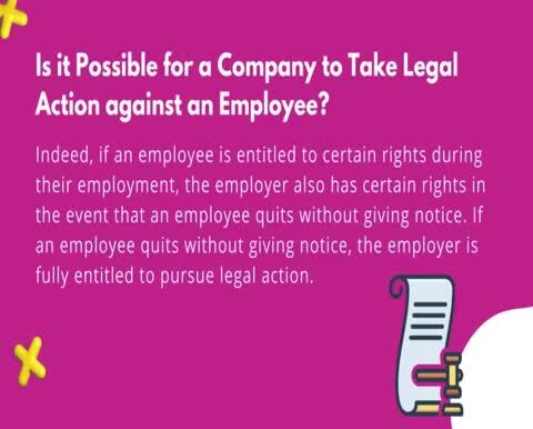 Legal Action against Employee not Serving Notice Period in Indi
