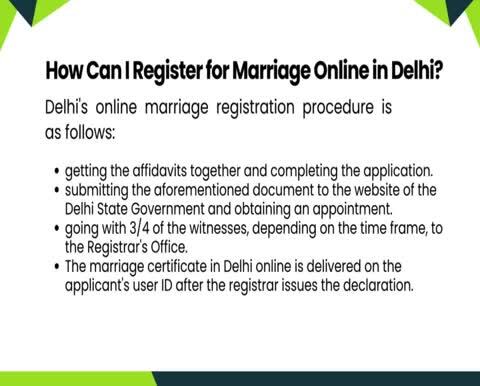 Online Marriage Registration in Delhi